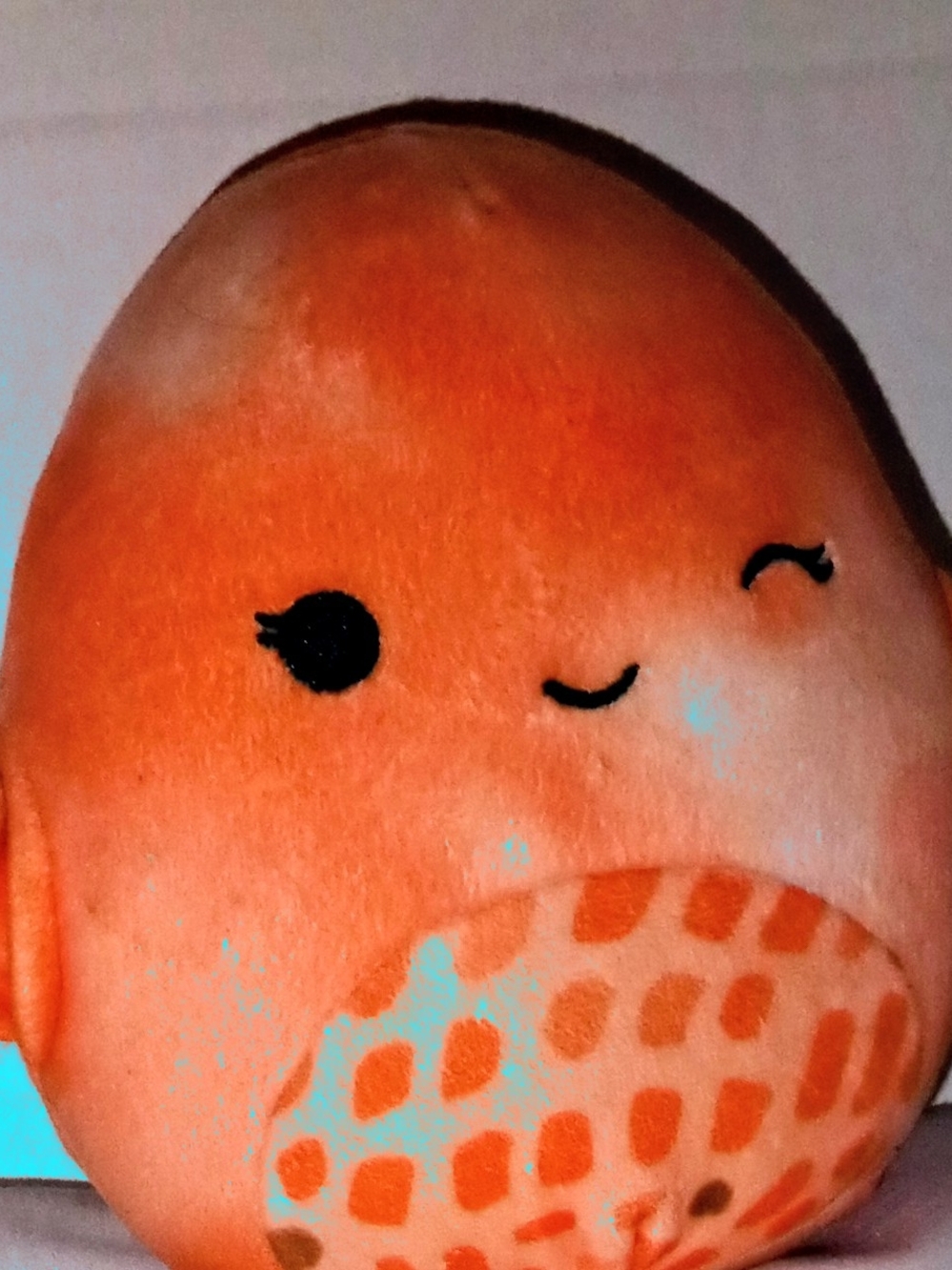 Cute Orange Plush Squishmallow-Style Face